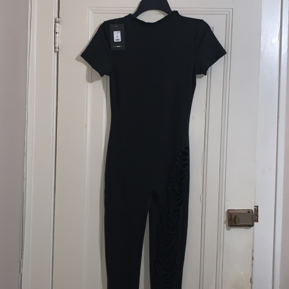 New Black Short Sleeve Fashion Nova Jumpsuit